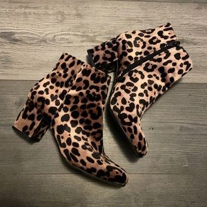 Leopard print booties A New Day